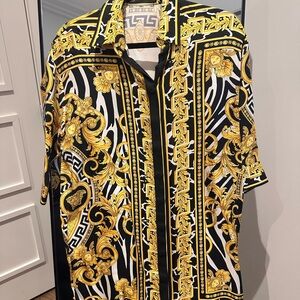 Versace silk shirt dress mini